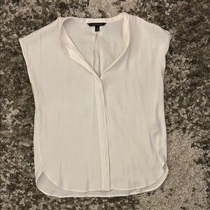 Banana Republic White Cap Sleeve Blouse